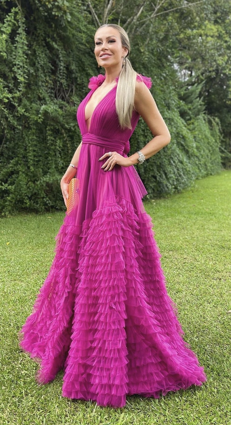 Aluguel - Vestido Fucsia Longo